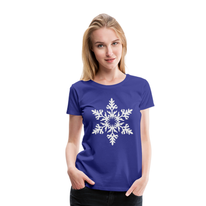 Snowflake Design T-Shirt For Women | Women’s Premium T-Shirt - royal blue