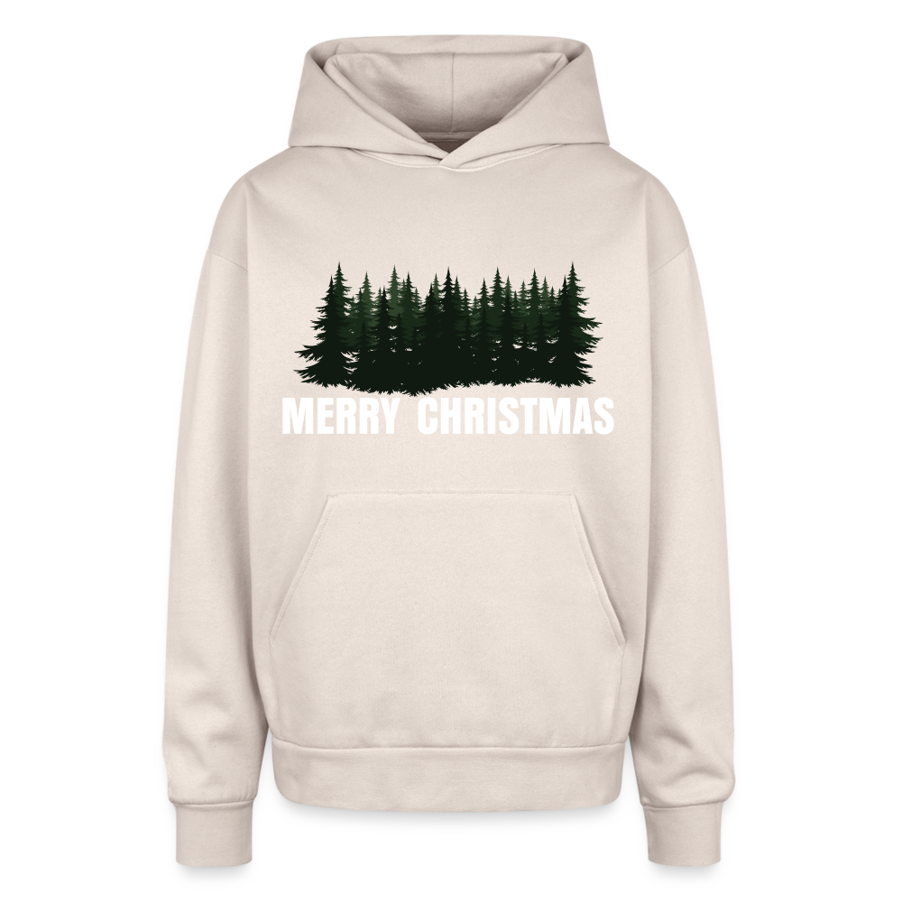 Merry Christmas Hooded Oversized Sweatshirts | Oversized Hooded Sweatshirt - Sand