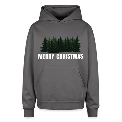 Merry Christmas Hooded Oversized Sweatshirts | Oversized Hooded Sweatshirt - graphite gray