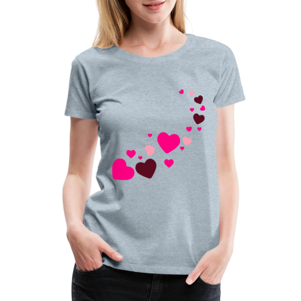 Magic Hearts | Women’s Premium T-Shirt - heather ice blue