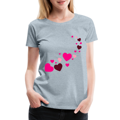 Magic Hearts | Women’s Premium T-Shirt - heather ice blue