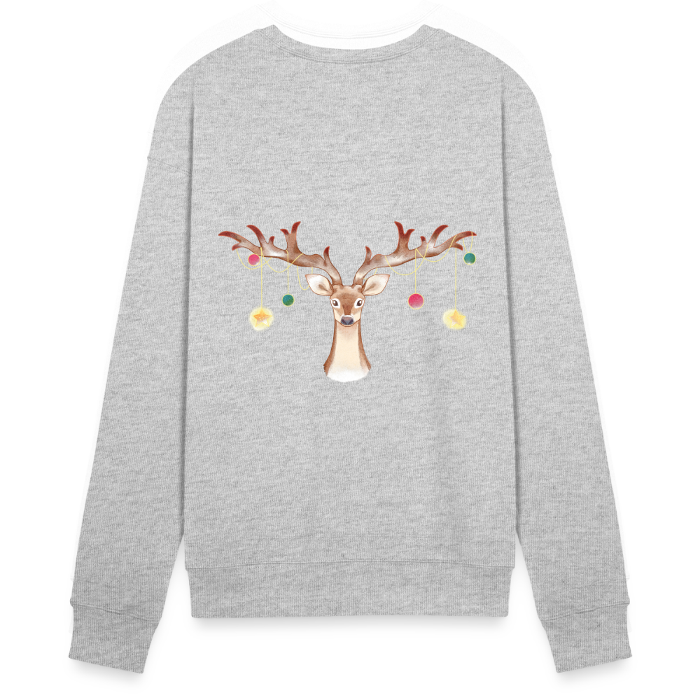 Reindeer with Decorative Hanging Ornaments | Bella + Canvas Unisex Sweatshirt - heather gray