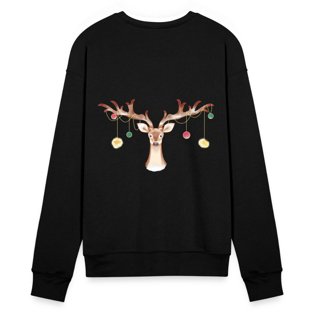 Reindeer with Decorative Hanging Ornaments | Bella + Canvas Unisex Sweatshirt - black