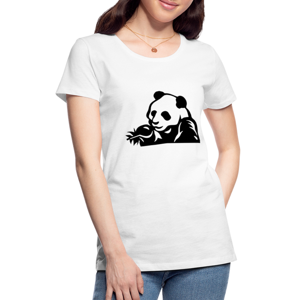 Panda Design T-Shirts for Women | Women’s Premium T-Shirt - white