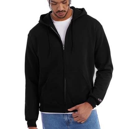 Champion Unisex Full Zip Hoodie – Classic Comfort & Everyday Style - black