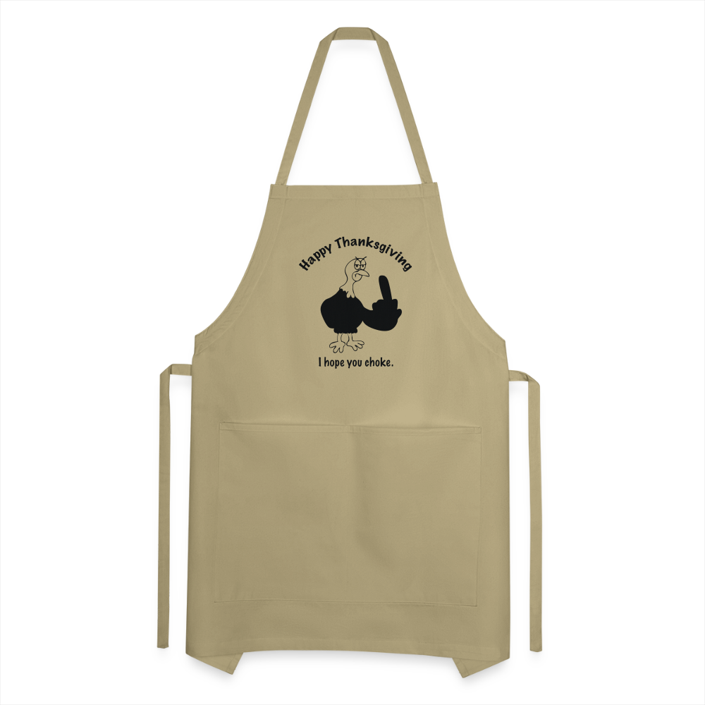 Happy Thanksgiving Apron | Adjustable Apron - khaki