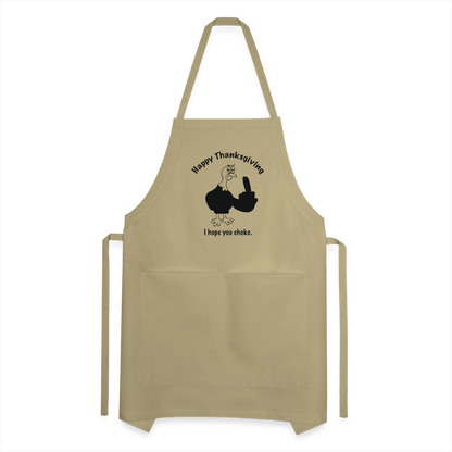 Happy Thanksgiving Apron | Adjustable Apron - khaki