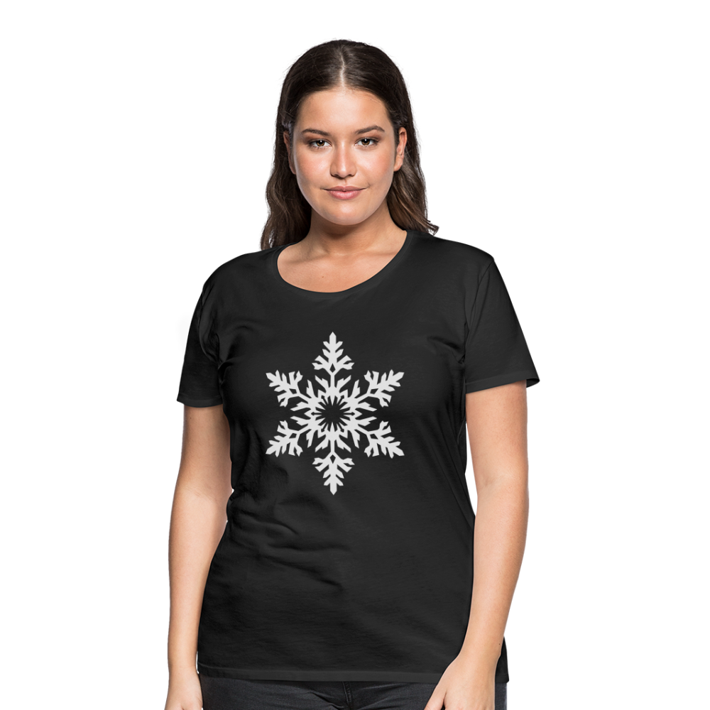 Snowflake Design T-Shirt For Women | Women’s Premium T-Shirt - black