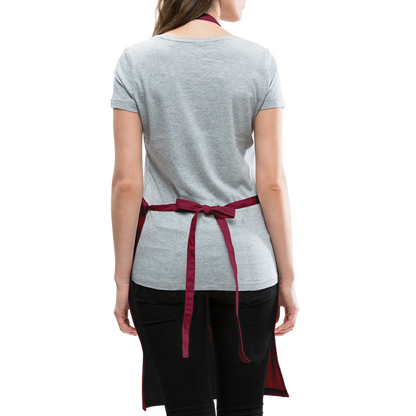 Happy Thanksgiving Apron | Adjustable Apron - burgundy