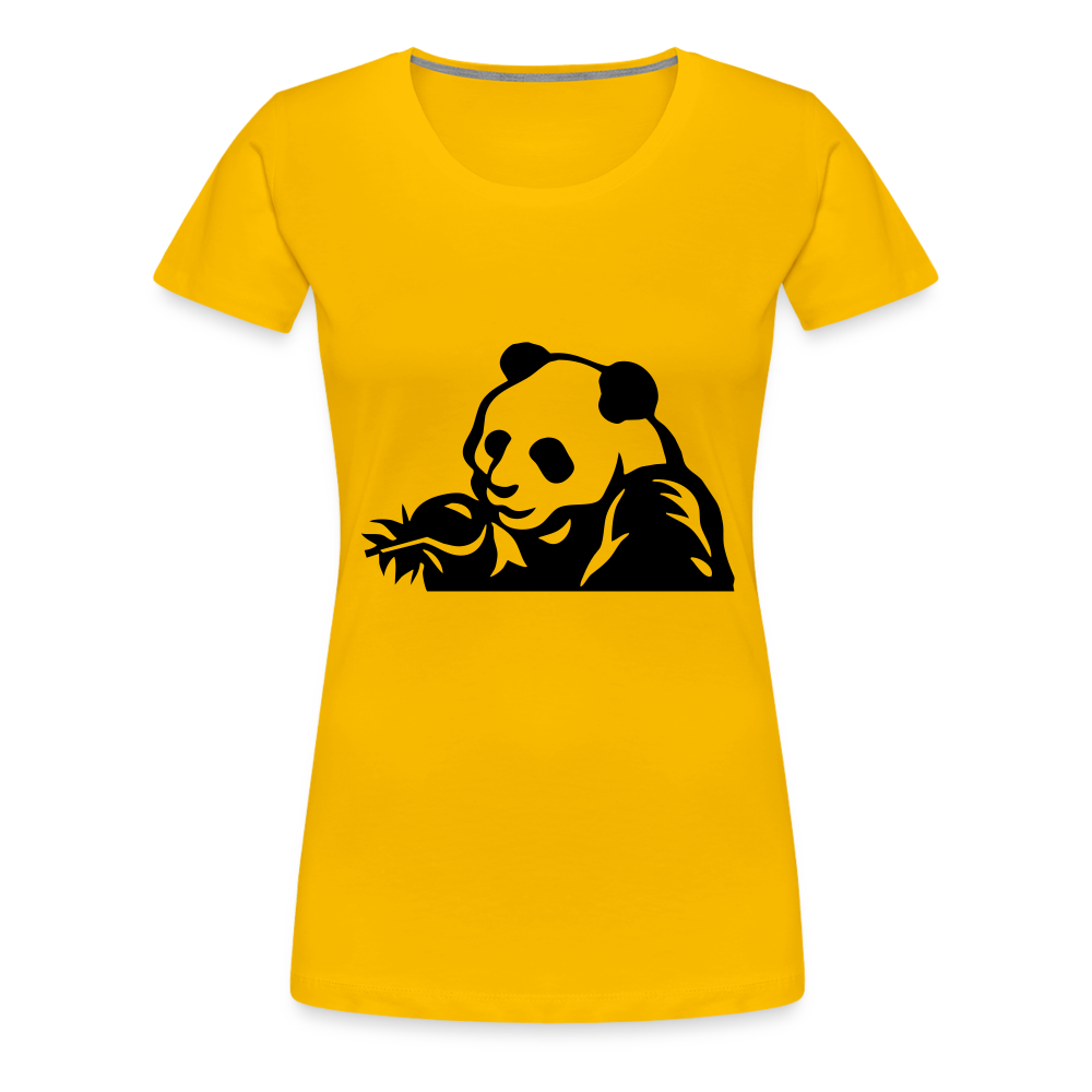 Panda Design T-Shirts for Women | Women’s Premium T-Shirt - sun yellow