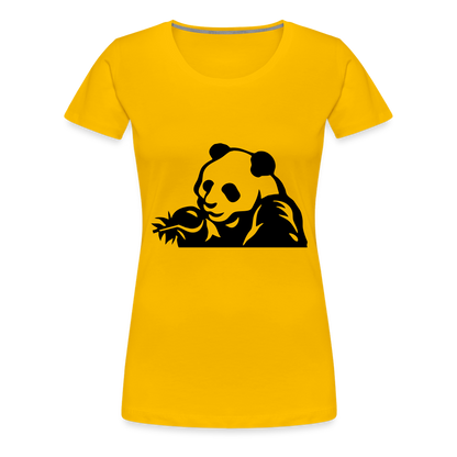 Panda Design T-Shirts for Women | Women’s Premium T-Shirt - sun yellow