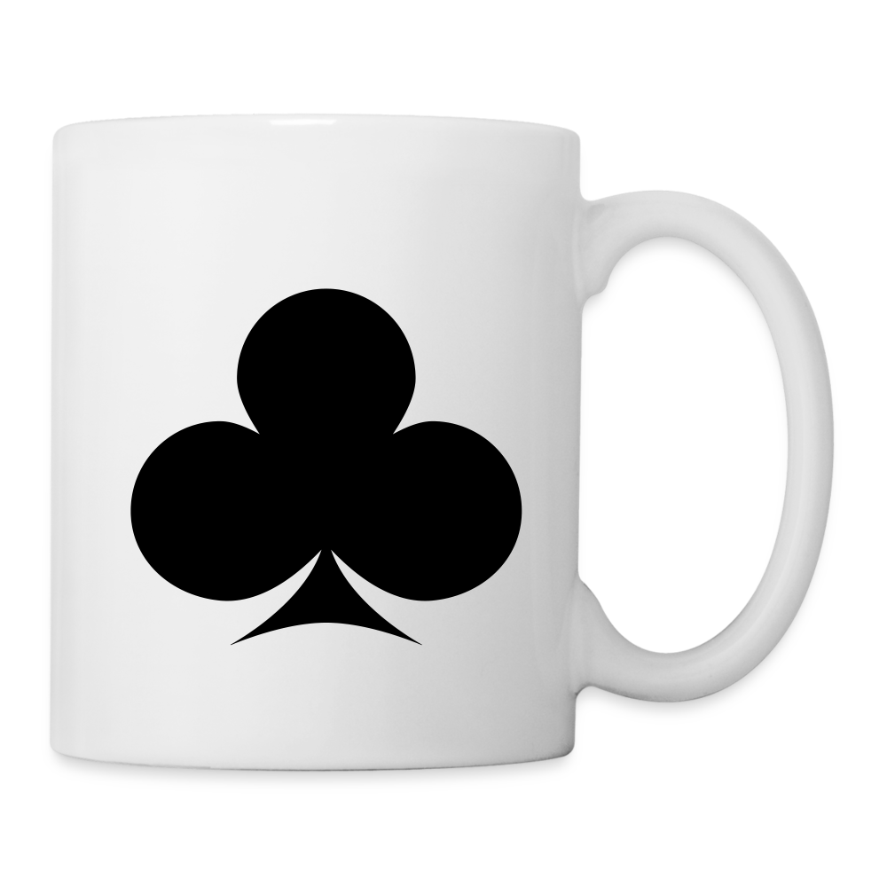 Club Ceramic Cup – Classic Black Design-Coffee/Tea Mug - white