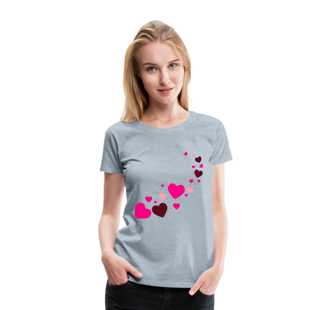 Magic Hearts | Women’s Premium T-Shirt - heather ice blue