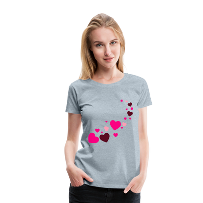 Magic Hearts | Women’s Premium T-Shirt - heather ice blue