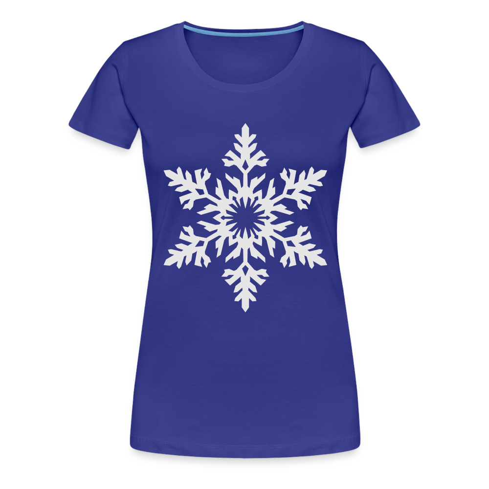 Snowflake Design T-Shirt For Women | Women’s Premium T-Shirt - royal blue