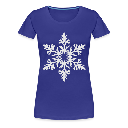 Snowflake Design T-Shirt For Women | Women’s Premium T-Shirt - royal blue