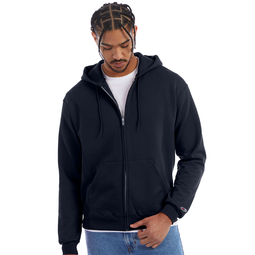 Champion Unisex Full Zip Hoodie – Classic Comfort & Everyday Style - navy