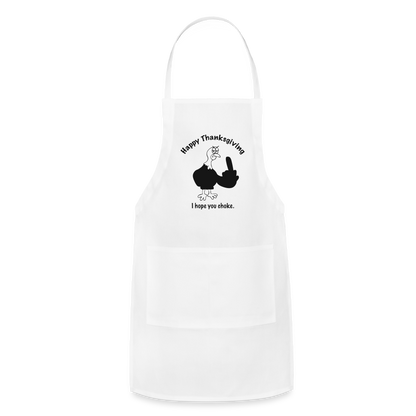 Happy Thanksgiving Apron | Adjustable Apron - white