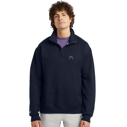 Champion Unisex 1/4 Zip Pullover Sweatshirt - Timeless Comfort & Style - navy