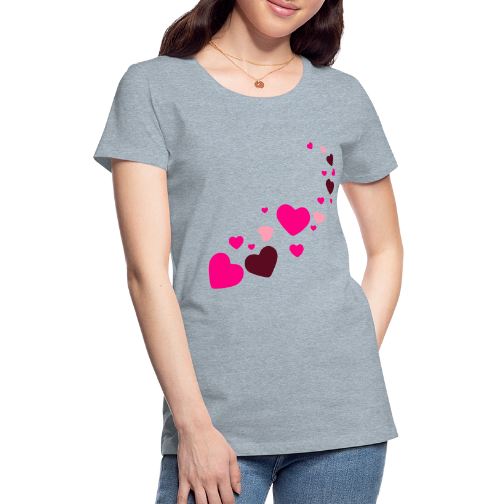 Magic Hearts | Women’s Premium T-Shirt - heather ice blue