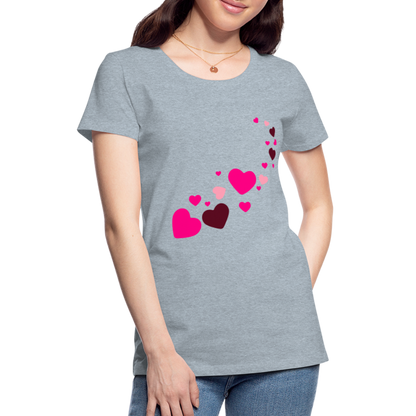 Magic Hearts | Women’s Premium T-Shirt - heather ice blue