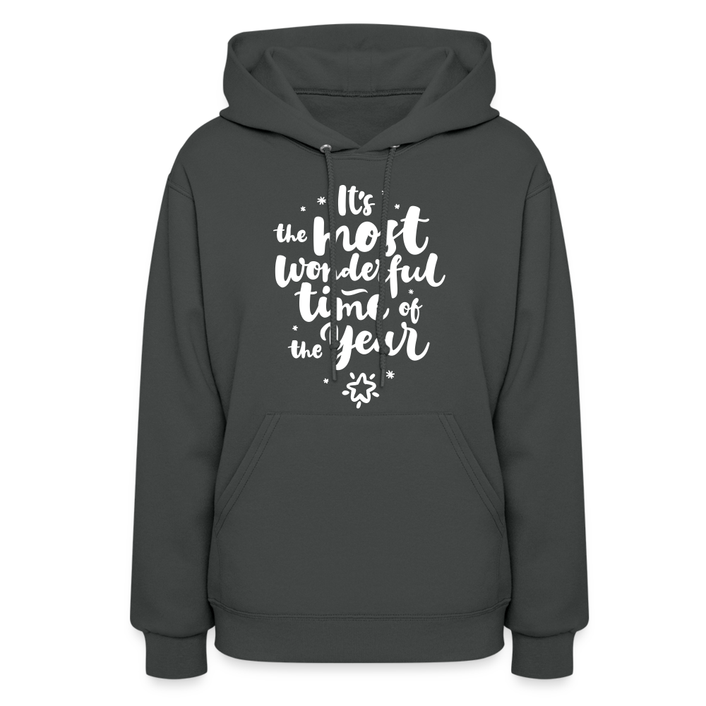 Christmas Hoodies for Her | It's the most wonderful time of the Year |Women's Hoodie - asphalt