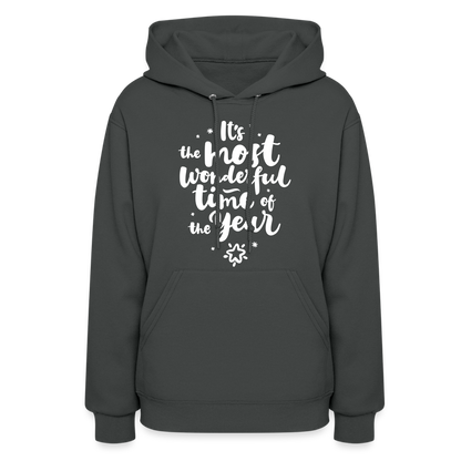 Christmas Hoodies for Her | It's the most wonderful time of the Year |Women's Hoodie - asphalt