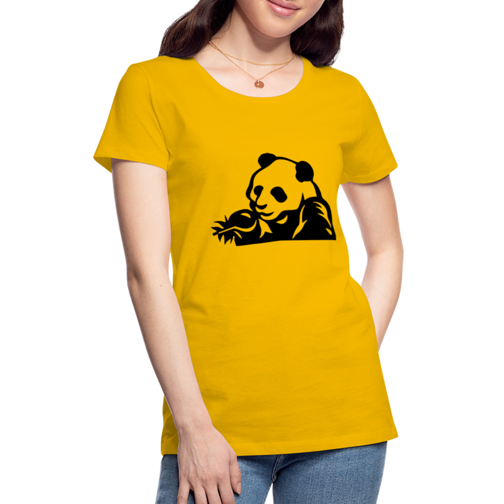 Panda Design T-Shirts for Women | Women’s Premium T-Shirt - sun yellow