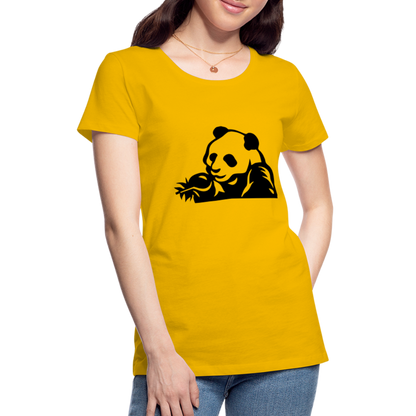 Panda Design T-Shirts for Women | Women’s Premium T-Shirt - sun yellow