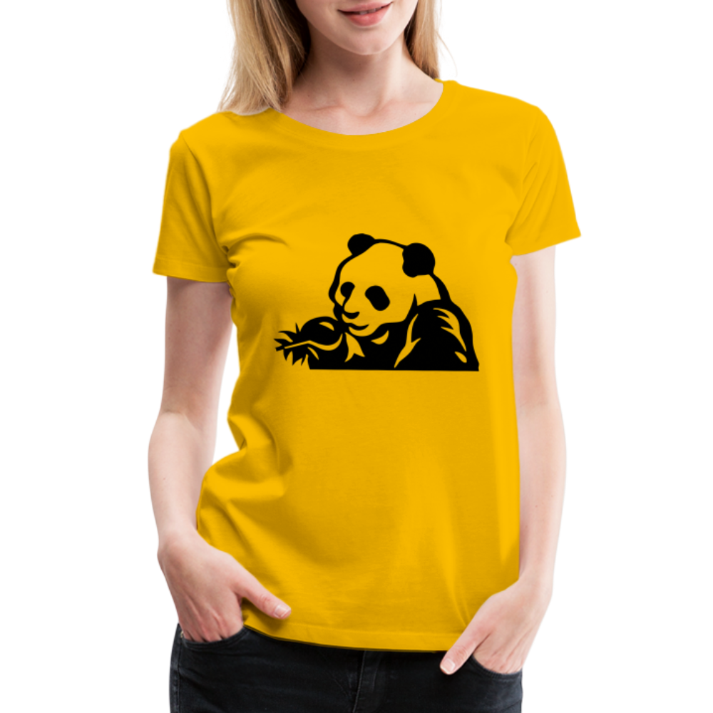 Panda Design T-Shirts for Women | Women’s Premium T-Shirt - sun yellow