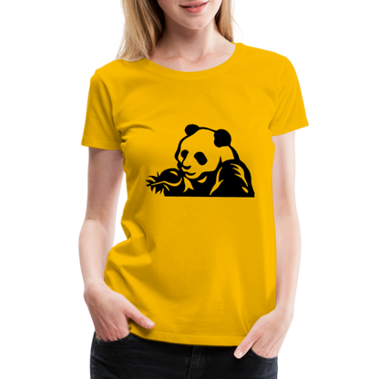 Panda Design T-Shirts for Women | Women’s Premium T-Shirt - sun yellow