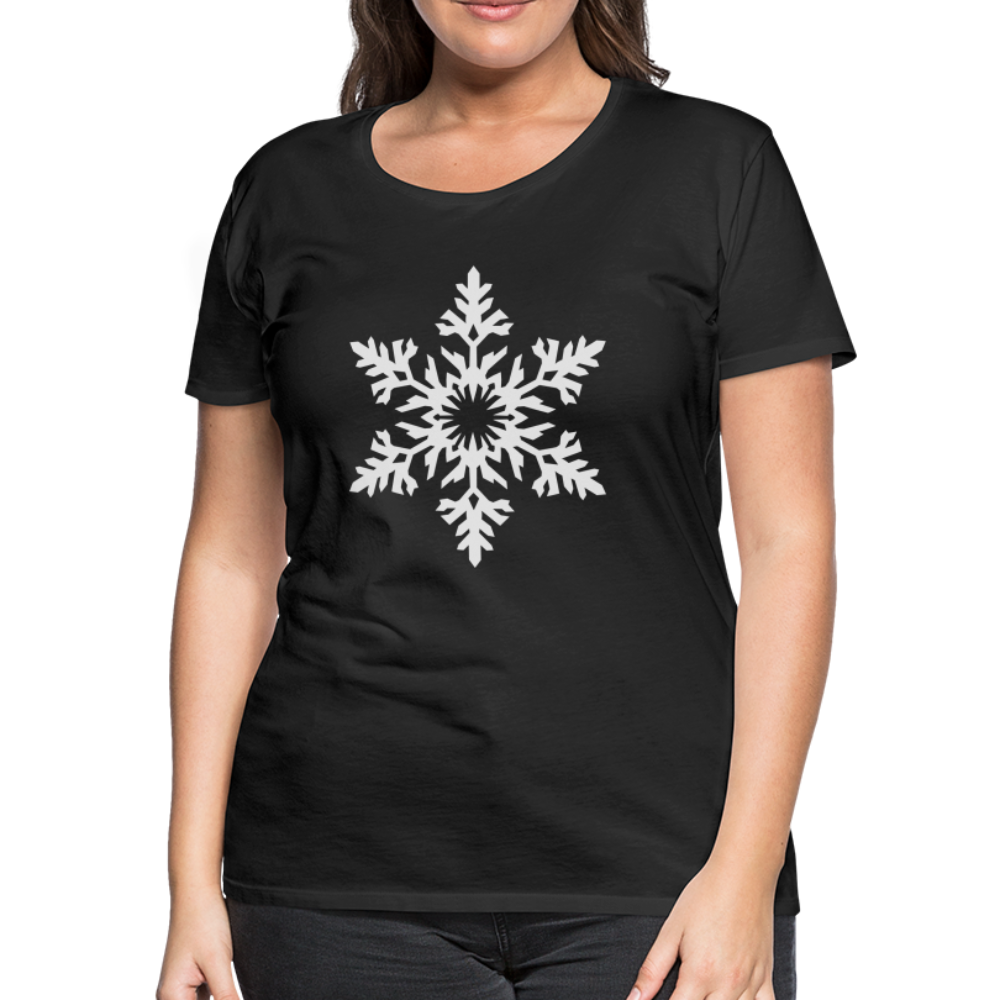 Snowflake Design T-Shirt For Women | Women’s Premium T-Shirt - black