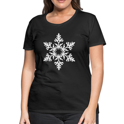 Snowflake Design T-Shirt For Women | Women’s Premium T-Shirt - black