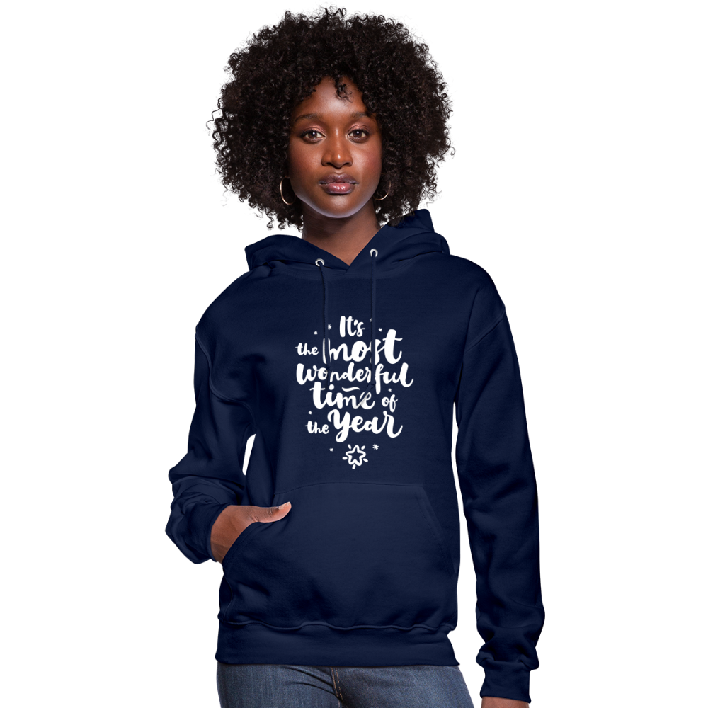 Christmas Hoodies for Her | It's the most wonderful time of the Year |Women's Hoodie - navy