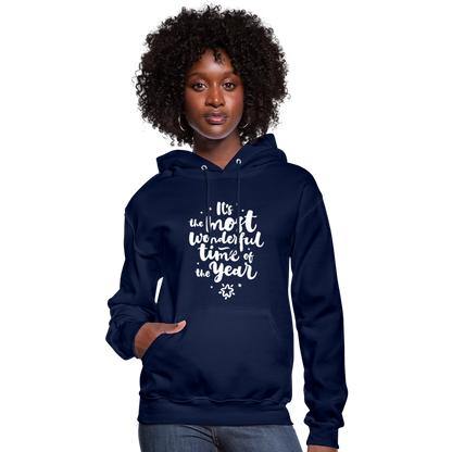 Christmas Hoodies for Her | It's the most wonderful time of the Year |Women's Hoodie - navy