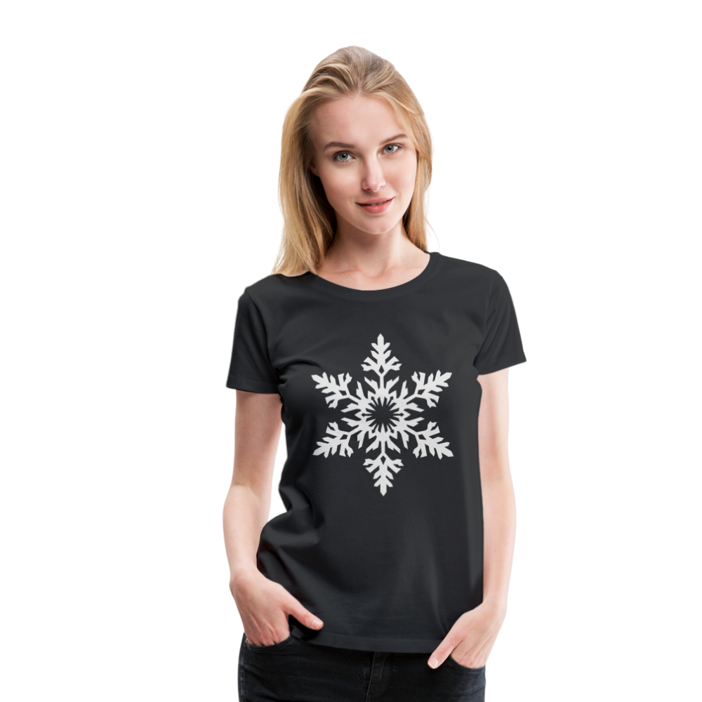 Snowflake Design T-Shirt For Women | Women’s Premium T-Shirt - black