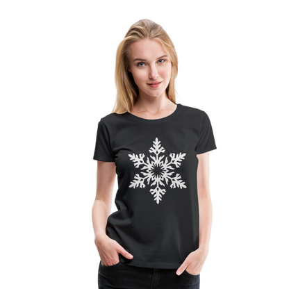 Snowflake Design T-Shirt For Women | Women’s Premium T-Shirt - black