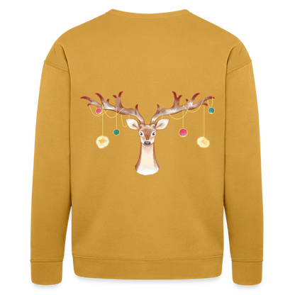 Reindeer with Decorative Hanging Ornaments | Bella + Canvas Unisex Sweatshirt - heather mustard