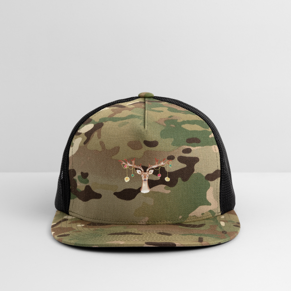 Reindeer with Decorative Hanging Ornaments | Trucker Hat - MultiCam\black