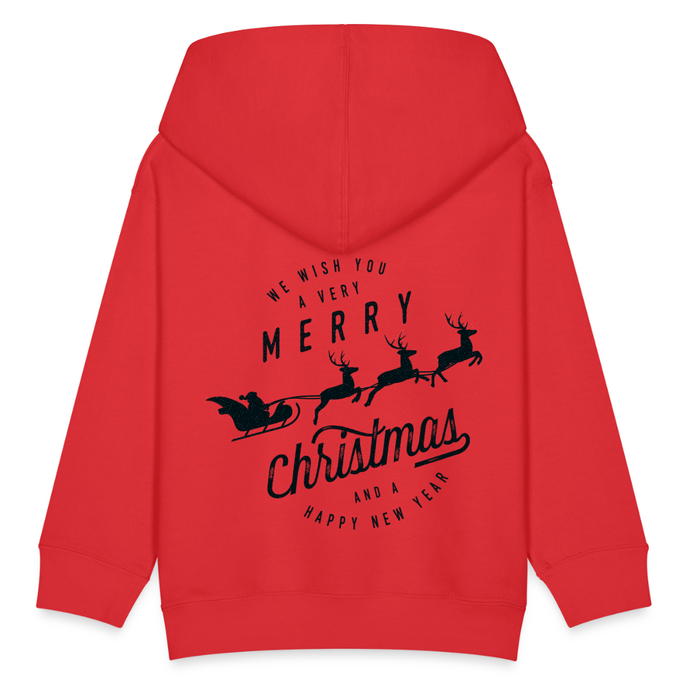 Kids' Hoodie- Merry Christmas And Happy New Year - red