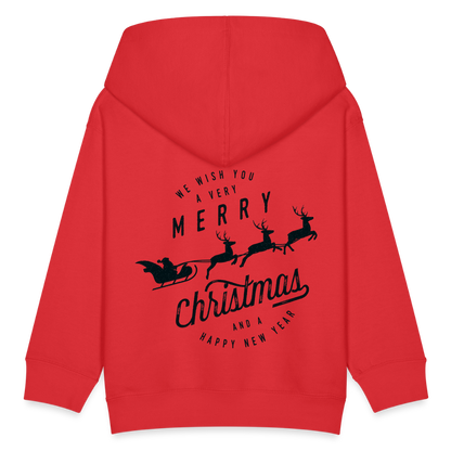 Kids' Hoodie- Merry Christmas And Happy New Year - red