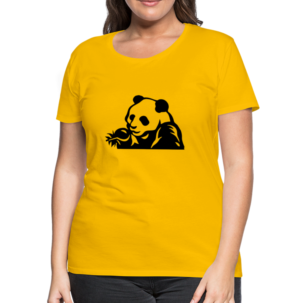 Panda Design T-Shirts for Women | Women’s Premium T-Shirt - sun yellow