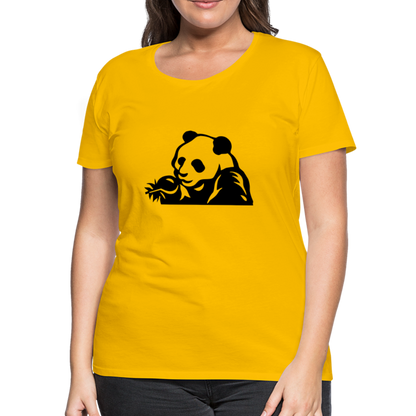 Panda Design T-Shirts for Women | Women’s Premium T-Shirt - sun yellow