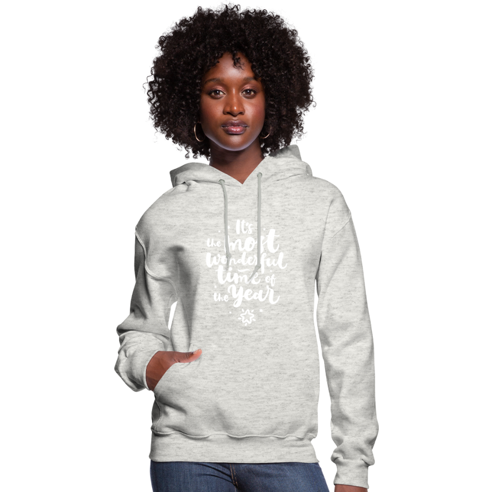 Christmas Hoodies for Her | It's the most wonderful time of the Year |Women's Hoodie - heather oatmeal