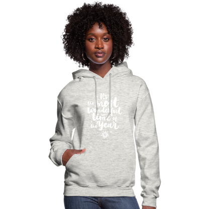 Christmas Hoodies for Her | It's the most wonderful time of the Year |Women's Hoodie - heather oatmeal