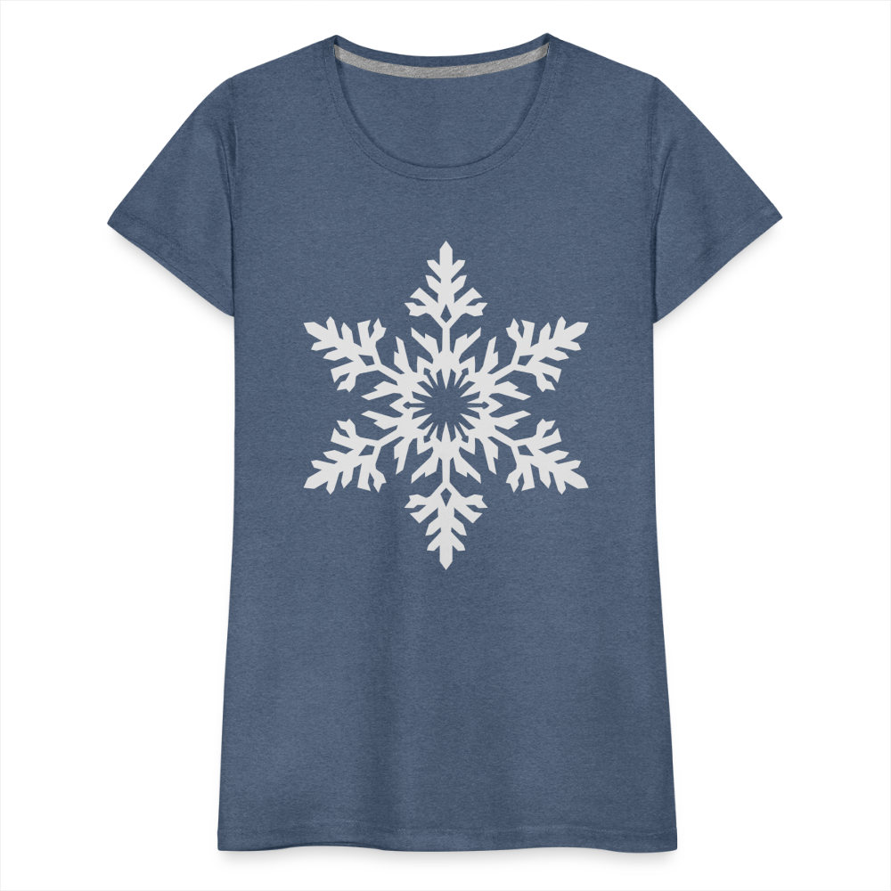 Snowflake Design T-Shirt For Women | Women’s Premium T-Shirt - heather blue