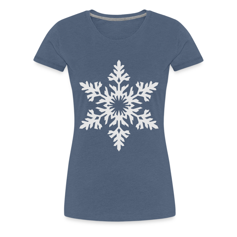 Snowflake Design T-Shirt For Women | Women’s Premium T-Shirt - heather blue