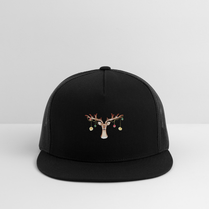 Reindeer with Decorative Hanging Ornaments | Trucker Hat - black/black