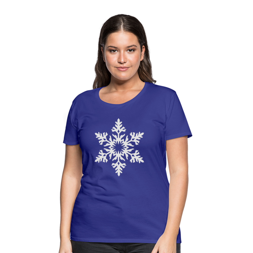 Snowflake Design T-Shirt For Women | Women’s Premium T-Shirt - royal blue