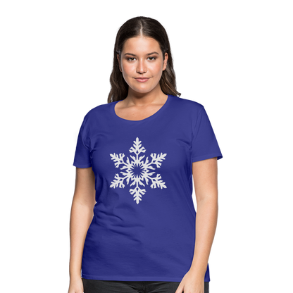 Snowflake Design T-Shirt For Women | Women’s Premium T-Shirt - royal blue